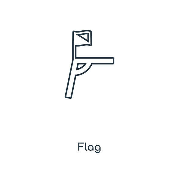 Flaga Ikona Modny Styl Flaga Ikona Białym Tle Flaga Wektor — Wektor stockowy