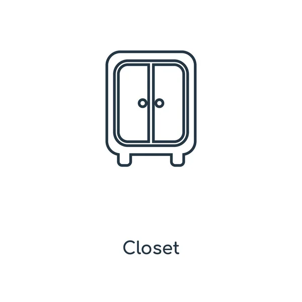 Icono Del Armario Estilo Diseño Moda Closet Icono Aislado Sobre — Vector de stock