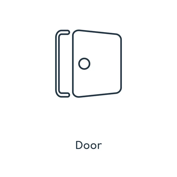トレンディなデザイン スタイルのドアのアイコン ドアのアイコンは 白い背景で隔離 ドアの Web サイト アプリ ベクトル アイコン — ストックベクタ