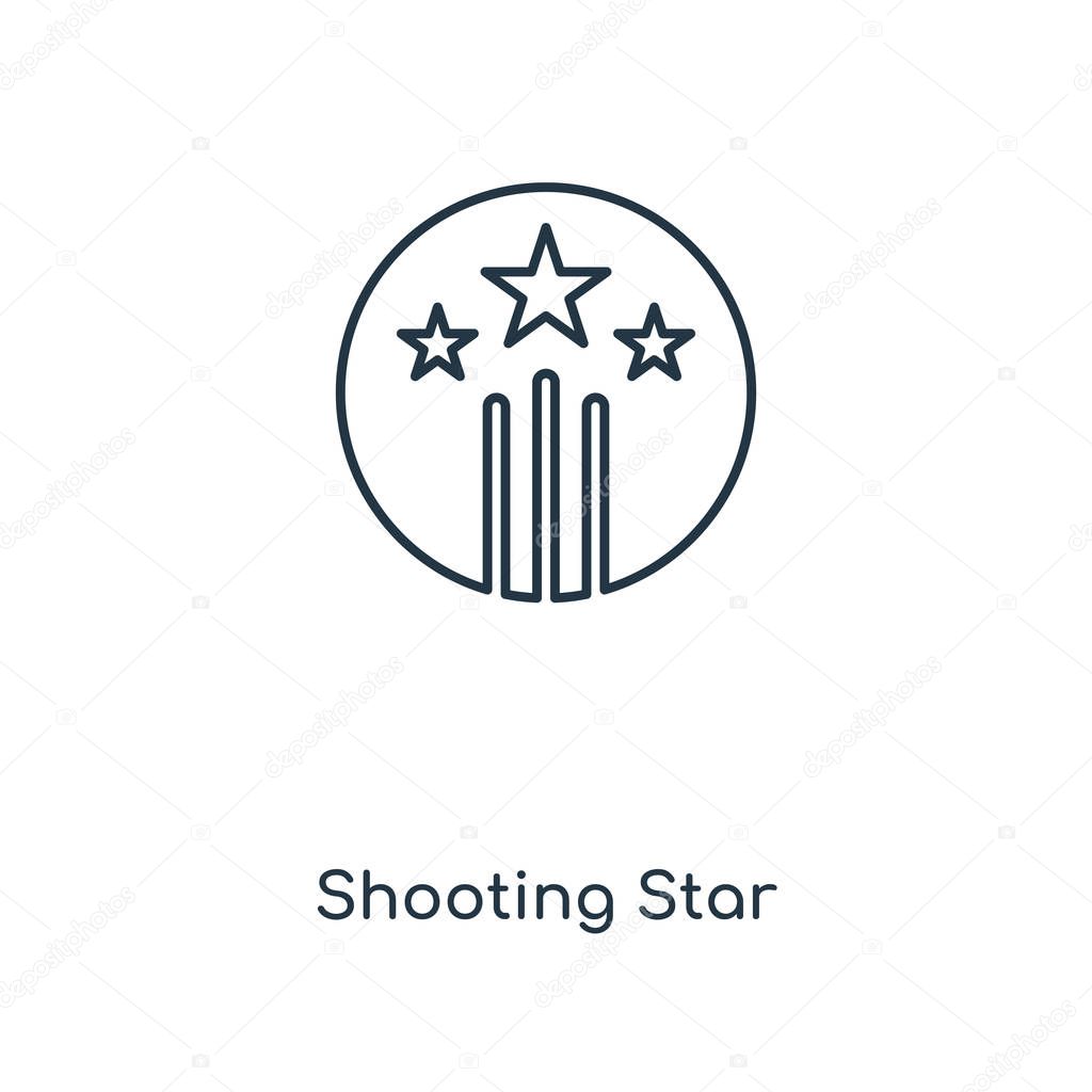 shooting star icon in trendy design style. shooting star icon isolated on white background. shooting star vector icon simple and modern flat symbol for web site, mobile, logo, app, UI. shooting star icon vector illustration, EPS10.