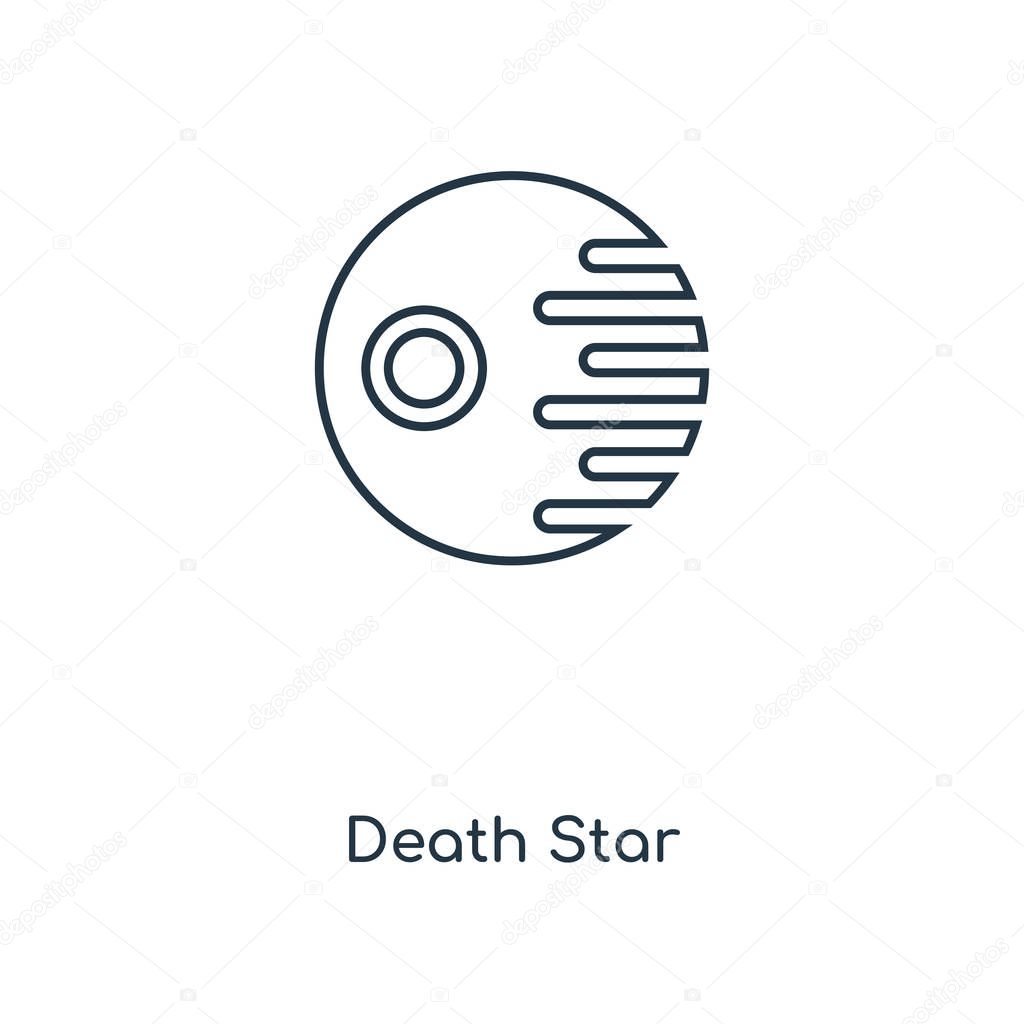 death star icon in trendy design style. death star icon isolated on white background. death star vector icon simple and modern flat symbol for web site, mobile, logo, app, UI. death star icon vector illustration, EPS10.
