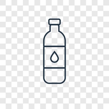 bir şişe su simgesi modaya uygun bir tasarım tarzı. bir şişe su simgesi üzerinde şeffaf arka plan izole. şişe su vektör simgesi basit ve modern düz simgesi web sitesi, mobil, logo, app, UI. şişe su simge vektör çizim, Eps10.