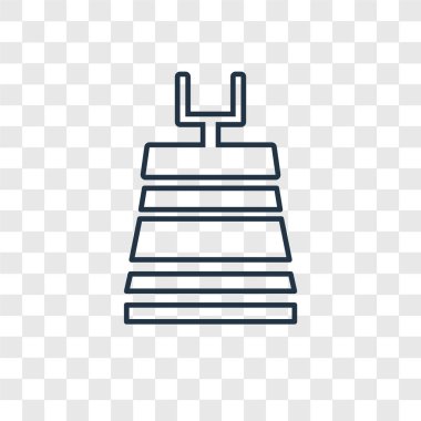 Amerikan futbol sahası kavramı vektör lineer simgesini şeffaf arka plan, Amerikan futbol sahası kavramı saydamlık kavramı anahat tarzı üzerinde izole