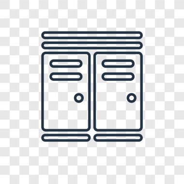 modaya uygun bir tasarım tarzı sportif dolap simgesi. sportif dolap simgesi üzerinde şeffaf arka plan izole. sportif dolap simgesi basit vektör ve modern düz UI uygulaması, web sitesi, mobil, logo, sembol. sportif dolap simge vektör çizim, Eps10.