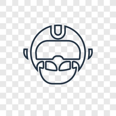 modaya uygun bir tasarım tarzı kask simgesi. saydam arka plan üzerinde izole kask simgesi. kask vektör simgesi basit ve modern düz simgesi web sitesi, mobil, logo, app, UI. kask simge vektör çizim, Eps10.