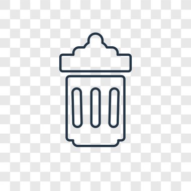 çöp tenekesi simgesine modaya uygun bir tasarım tarzı. çöp tenekesi simgesine şeffaf arka plan üzerinde izole. Çöp kutusu simgesi basit vektör ve modern düz UI uygulaması, web sitesi, mobil, logo, sembol. Çöp kutusu simgesini vektör çizim, Eps10.