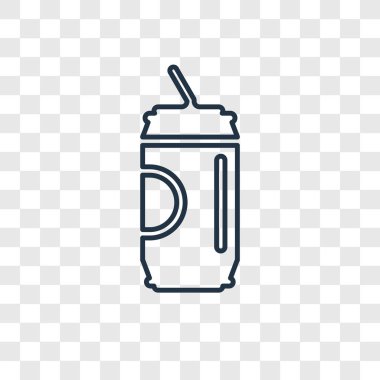 modaya uygun bir tasarım tarzı soda simgesi. soda simgesi üzerinde şeffaf arka plan izole. Soda vektör simgesi basit ve modern düz simgesi web sitesi, mobil, logo, app, UI. Soda simge vektör çizim, Eps10.