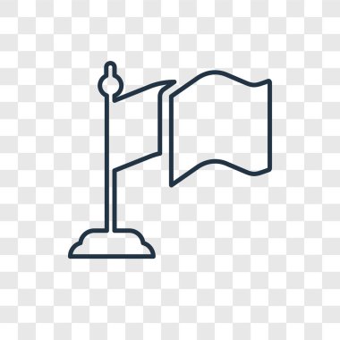modaya uygun bir tasarım tarzı bayrak simgesi. Bayrak simgesini şeffaf arka plan üzerinde izole. bayrak simgesi basit vektör ve modern düz UI uygulaması, web sitesi, mobil, logo, sembol. simge vektör çizim, Eps10 bayrak.