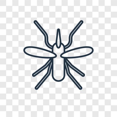 modaya uygun bir tasarım tarzı sivrisinek simgesi. Sivrisinek simgesi üzerinde şeffaf arka plan izole. Sivrisinek vektör simgesi basit ve modern düz simgesi web sitesi, mobil, logo, app, UI. Sivrisinek simge vektör çizim, Eps10.