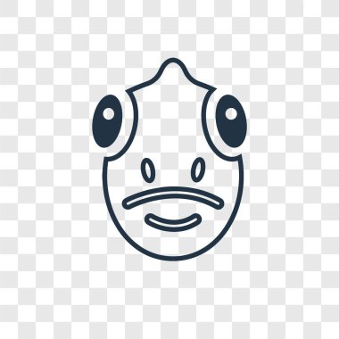 bukalemun simgesi modaya uygun bir tasarım tarzı. bukalemun simgesi üzerinde şeffaf arka plan izole. bukalemun vektör simgesi basit ve modern düz simgesi web sitesi, mobil, logo, app, UI. bukalemun simge vektör çizim, Eps10.