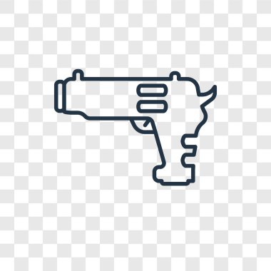 modaya uygun bir tasarım tarzı silah simgesi. silah simgesi üzerinde şeffaf arka plan izole. silah vektör simgesi basit ve modern düz simgesi web sitesi, mobil, logo, app, UI. silah simge vektör çizim, Eps10.