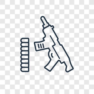 modaya uygun bir tasarım tarzı silah simgesi. silah simgesi üzerinde şeffaf arka plan izole. silah vektör simgesi basit ve modern düz simgesi web sitesi, mobil, logo, app, UI. silah simge vektör çizim, Eps10.