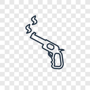 modaya uygun bir tasarım tarzı tabanca simgesi. saydam arka plan üzerinde izole simgesi tabanca. vektör simgesi basit ve modern düz simgesi web sitesi, mobil, logo, app, tabanca UI. tabanca simge vektör çizim, Eps10.