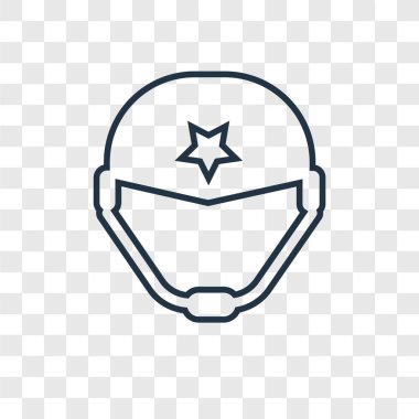 modaya uygun bir tasarım tarzı kask simgesi. saydam arka plan üzerinde izole kask simgesi. kask vektör simgesi basit ve modern düz simgesi web sitesi, mobil, logo, app, UI. kask simge vektör çizim, Eps10.