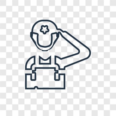 modaya uygun bir tasarım tarzı asker simgesi. asker simgesi üzerinde şeffaf arka plan izole. asker vektör simgesi basit ve modern düz simgesi web sitesi, mobil, logo, app, UI. asker simge vektör çizim, Eps10.