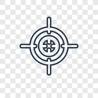 Amaç simge modaya uygun bir tasarım tarzı. AIM simgesini şeffaf arka plan üzerinde izole. vektör simgesi basit ve modern düz sembolü amacı web sitesi, mobil, logo, app, için Kullanıcı arabirimi. Amaç simge vektör çizim, Eps10.