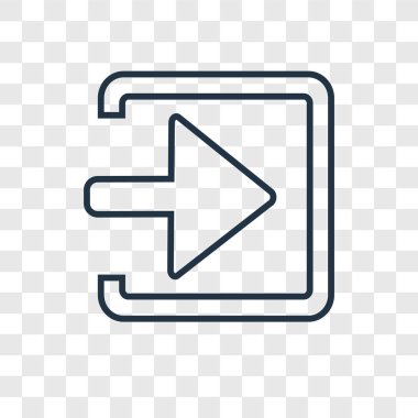 modaya uygun bir tasarım tarzı sol simgesini girin. saydam arka plan üzerinde izole sol simgesini girin. Sol vektör simgesi basit girin ve modern düz UI uygulaması, web sitesi, mobil, logo, sembol. Sol simge vektör çizim, Eps10 girin.