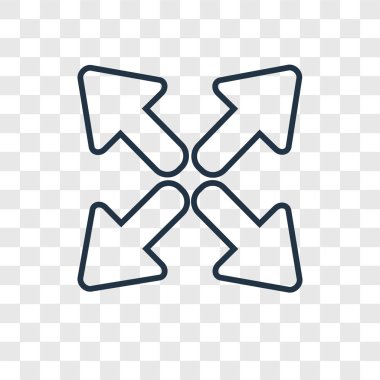 expad okları simge modaya uygun bir tasarım tarzı. expad ok simgesi üzerinde şeffaf arka plan izole. expad ok simgesi basit vektör ve modern düz UI uygulaması, web sitesi, mobil, logo, sembol. expad okları simge vektör çizim, Eps10.