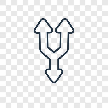 bölünmüş üçgen simgesini modaya uygun bir tasarım tarzı. bölünmüş üçgen simgesini şeffaf arka plan üzerinde izole. üçgen vektör simgesi basit ve modern düz simgesi web sitesi, mobil, logo, app, bölünmüş UI. bölünmüş üçgen simge vektör çizim, Eps10.