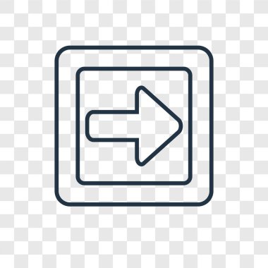 doğru yönde simgesini modaya uygun bir tasarım tarzı. doğru yönde simgesini şeffaf arka plan üzerinde izole. doğru yönde vektör simgesi basit ve modern düz simgesi web sitesi, mobil, logo, app, UI. doğru yönde simge vektör çizim, Eps10.