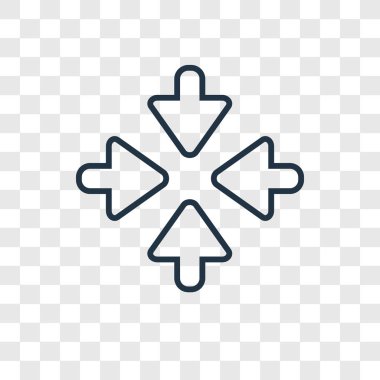 modaya uygun bir tasarım tarzı okları simge simge durumuna küçültün. saydam arka plan üzerinde izole okları simge simge durumuna küçültün. oklar vektör simgesi basit en aza indirmek ve modern düz UI uygulaması, web sitesi, mobil, logo, sembol. okları simge vektör çizim, Eps10 en aza indirmek.