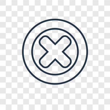 modaya uygun bir tasarım stili simgesini iptal. saydam arka plan üzerinde izole simgesini iptal. vektör simgesi basit ve modern düz simgesi web sitesi, mobil, logo, app, iptal UI. simge vektör çizim, Eps10 iptal.