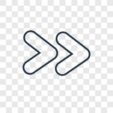 Çift ok simgesini modaya uygun bir tasarım tarzı. Çift ok simgesini şeffaf arka plan üzerinde izole. Çift ok vektör simgesi basit ve modern düz simgesi web sitesi, mobil, logo, app, UI. Çift ok simgesini vektör çizim, Eps10.