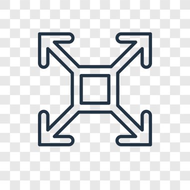 modaya uygun bir tasarım tarzı simgesini genişletin. saydam arka plan üzerinde izole simgesini genişletin. vektör simgesi basit genişletin ve modern düz UI uygulaması, web sitesi, mobil, logo, sembol. simge vektör çizim, Eps10 genişletin.