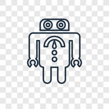 modaya uygun bir tasarım tarzı robot simgesi. robot simgesi üzerinde şeffaf arka plan izole. Robot vektör simgesi basit ve modern düz simgesi web sitesi, mobil, logo, app, UI. Robot simge vektör çizim, Eps10.