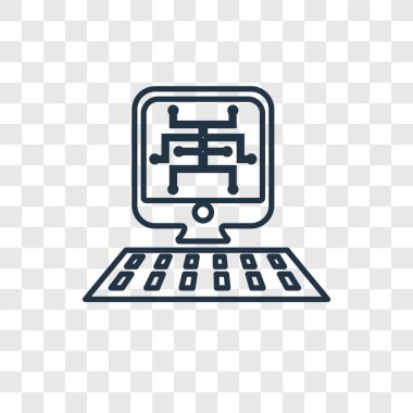 modaya uygun bir tasarım tarzı bilgisayar kutsal kişilerin resmi. bilgisayar kutsal kişilerin resmi saydam arka plan izole. Bilgisayar vektör simgesi basit ve modern düz simgesi web sitesi, mobil, logo, app, UI. bilgisayar simge vektör çizim, Eps10.