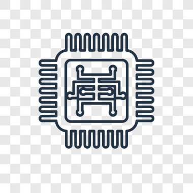 modaya uygun bir tasarım tarzı çip simgesi. saydam arka plan üzerinde izole çip simgesi. çip vektör simgesi basit ve modern düz simgesi web sitesi, mobil, logo, app, UI. çip simge vektör çizim, Eps10.