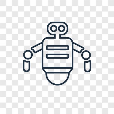 modaya uygun bir tasarım tarzı robot simgesi. robot simgesi üzerinde şeffaf arka plan izole. Robot vektör simgesi basit ve modern düz simgesi web sitesi, mobil, logo, app, UI. Robot simge vektör çizim, Eps10.