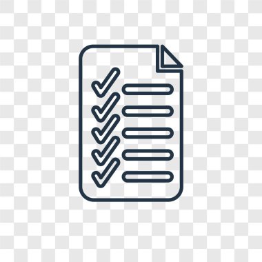 onay listesi simgesini modaya uygun bir tasarım tarzı. onay listesi simgesini şeffaf arka plan üzerinde izole. onay listesi vektör simgesi basit ve modern düz simgesi web sitesi, mobil, logo, app, UI. onay listesi simge vektör çizim, Eps10.