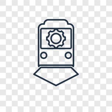 modaya uygun bir tasarım tarzı tren simgesi. saydam arka plan üzerinde izole simgesi tren. vektör simgesi basit ve modern düz simgesi web sitesi, mobil, logo, app, tren UI. Tren simge vektör çizim, Eps10.