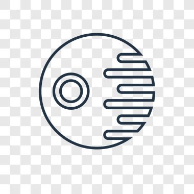 modaya uygun bir tasarım tarzı ölüm yıldız simgesi. ölüm yıldız simgesi üzerinde şeffaf arka plan izole. Ölüm vektör yıldız simgesi basit ve modern düz simgesi web sitesi, mobil, logo, app, UI. Ölüm yıldızı simge vektör çizim, Eps10.