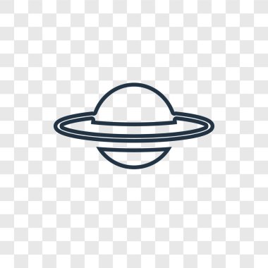 modaya uygun bir tasarım tarzı Satürn simgesi. Satürn simgesi üzerinde şeffaf arka plan izole. Satürn vektör simgesi basit ve modern düz simgesi web sitesi, mobil, logo, app, UI. Satürn simge vektör çizim, Eps10.