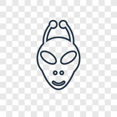 extraterrestial modaya uygun bir tasarım tarzı kafa simgesi. extraterrestial kafa simgesi üzerinde şeffaf arka plan izole. extraterrestial kafa vektör simgesi basit ve modern düz simgesi web sitesi, mobil, logo, app, Kullanıcı arabirimi.