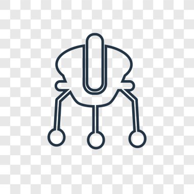 modaya uygun bir tasarım tarzı alanı lander simgesi. Uzay lander simgesi üzerinde şeffaf arka plan izole. Uzay lander vektör simgesi basit ve modern düz simgesi web sitesi, mobil, logo, app, UI. Uzay lander simge vektör çizim, Eps10.