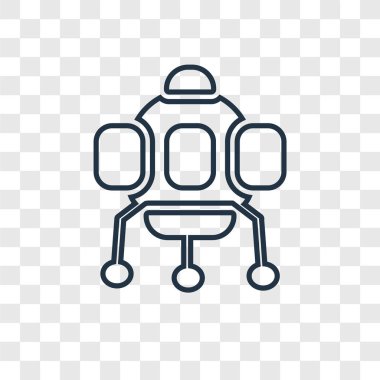 Uzay kapsülü simgesi modaya uygun bir tasarım tarzı. Uzay kapsülü simgesi üzerinde şeffaf arka plan izole. Uzay kapsülü vektör simgesi basit ve modern düz simgesi web sitesi, mobil, logo, app, UI. Uzay kapsülü simge vektör çizim, Eps10.