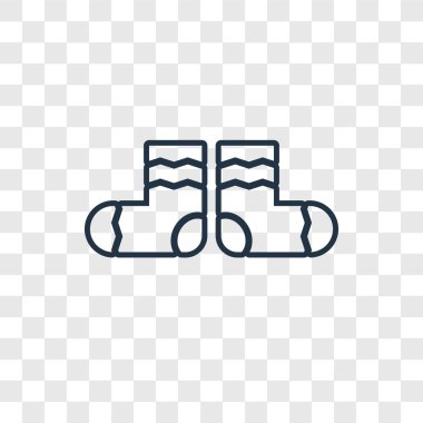 modaya uygun bir tasarım tarzı çorap simgesi. saydam arka plan üzerinde izole simgesi çorap. çorap simgesi basit vektör ve modern düz UI uygulaması, web sitesi, mobil, logo, sembol. simge vektör çizim, Eps10 çorap.
