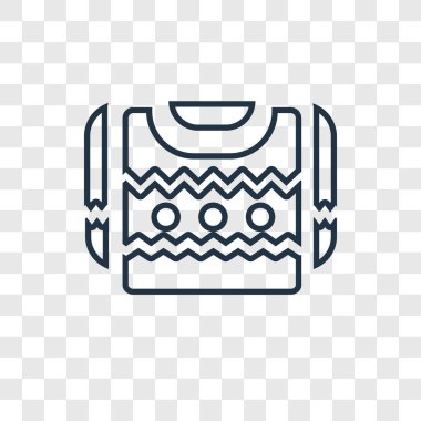 modaya uygun bir tasarım tarzı kazak simgesi. Kazak simgesi üzerinde şeffaf arka plan izole. Kazak vektör simgesi basit ve modern düz simgesi web sitesi, mobil, logo, app, UI. Kazak simge vektör çizim, Eps10.