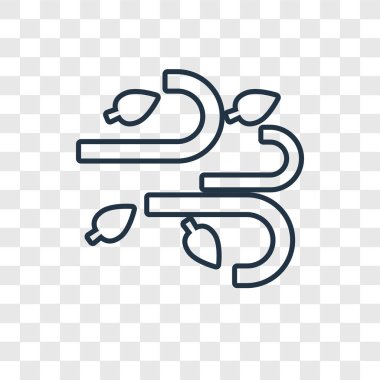 modaya uygun bir tasarım tarzı rüzgar simgesi. Rüzgar simgesi üzerinde şeffaf arka plan izole. Rüzgar vektör simgesi basit ve modern düz simgesi web sitesi, mobil, logo, app, UI. simge vektör çizim, Eps10 Rüzgar.