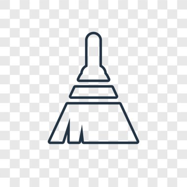 modaya uygun bir tasarım tarzı süpürge simgesi. süpürge simgesi üzerinde şeffaf arka plan izole. süpürge vektör simgesi basit ve modern düz simgesi web sitesi, mobil, logo, app, UI. süpürge simge vektör çizim, Eps10.