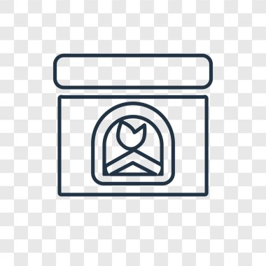 modaya uygun bir tasarım tarzı şömine simgesi. Şömine simgesi üzerinde şeffaf arka plan izole. Şömine vektör simgesi basit ve modern düz simgesi web sitesi, mobil, logo, app, UI. Şömine simge vektör çizim, Eps10.