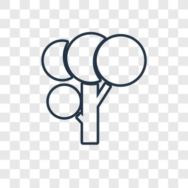 ağaç simgesiyle modaya uygun bir tasarım tarzı. ağaç simgesiyle şeffaf arka plan üzerinde izole. ağaç vektör simgesi basit ve modern düz simgesi web sitesi, mobil, logo, app, UI. ağaç simge vektör çizim, Eps10.