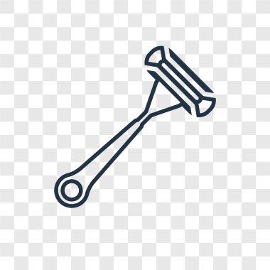 modaya uygun bir tasarım tarzı jilet simgesi. ustura simgesi üzerinde şeffaf arka plan izole. ustura vektör simgesi basit ve modern düz simgesi web sitesi, mobil, logo, app, UI. ustura simge vektör çizim, Eps10.