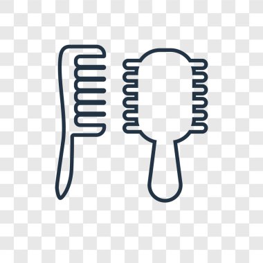 modaya uygun bir tasarım tarzı tarak simgesi. saydam arka plan üzerinde izole simgesi tarak. vektör simgesi basit ve modern düz simgesi web sitesi, mobil, logo, app, tarak UI. tarak simge vektör çizim, Eps10.