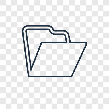 klasör simgesini modaya uygun bir tasarım tarzı. klasör simgesini şeffaf arka plan üzerinde izole. klasör vektör simgesi basit ve modern düz simgesi web sitesi, mobil, logo, app, UI. klasör simge vektör çizim, Eps10.