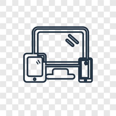 modaya uygun bir tasarım tarzı duyarlı simgesi. duyarlı simgesi üzerinde şeffaf arka plan izole. duyarlı vektör simgesi basit ve modern düz simgesi web sitesi, mobil, logo, app, UI. duyarlı simge vektör çizim, Eps10.