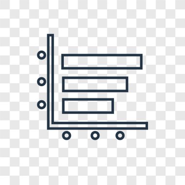 çubuk grafik simge modaya uygun bir tasarım tarzı. çubuk grafik simgesini şeffaf arka plan üzerinde izole. grafik vektör simgesi basit ve modern düz sembolü için web sitesi, mobil, logo, app, UI. çubuk grafik simge vektör çizim, Eps10.